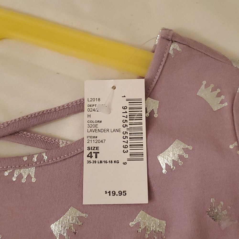 purple dress with crow on it